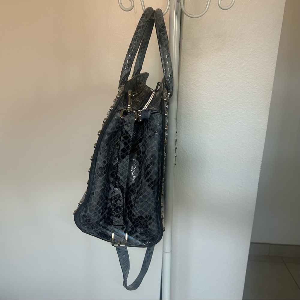 Michael Kors leather Denim Snake Print Tote - Picture 4 of 9